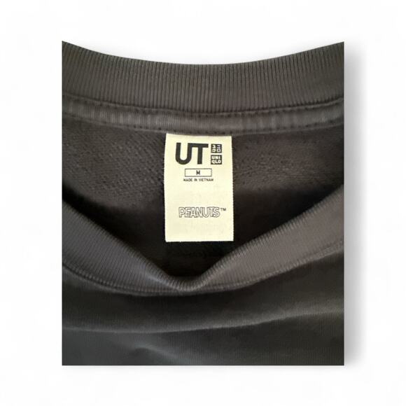 UNIQLO x Peanuts UT Sweatshirt in 08 Dark Grey Unisex Medium Crewneck Sweater - Picture 4 of 5